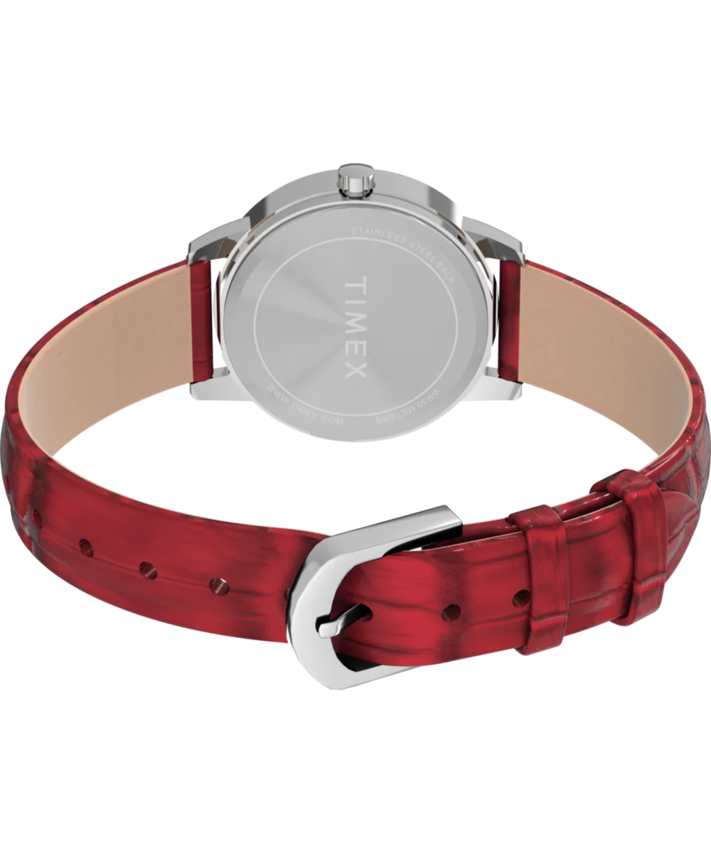 Easy Reader® 30mm Leather Strap Watch - Image 6