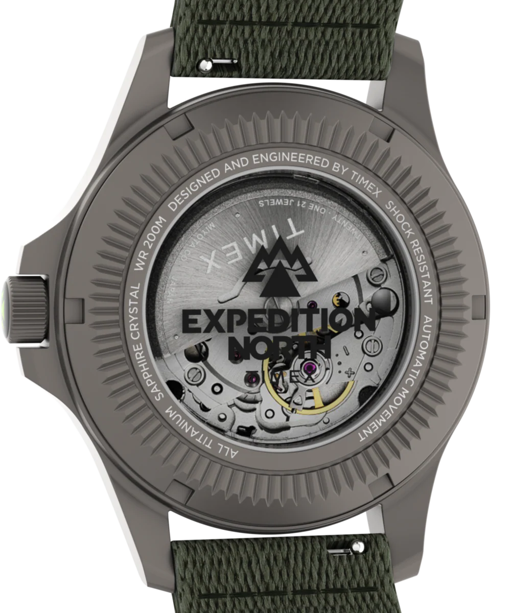Expedition® Field Post Titanium Automatic 41mm Recycled Fabric Strap Watch - Image 4