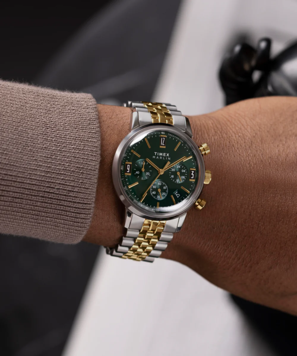 Marlin® Chronograph Tachymeter 40mm Stainless Steel Bracelet Watch  - Image 3