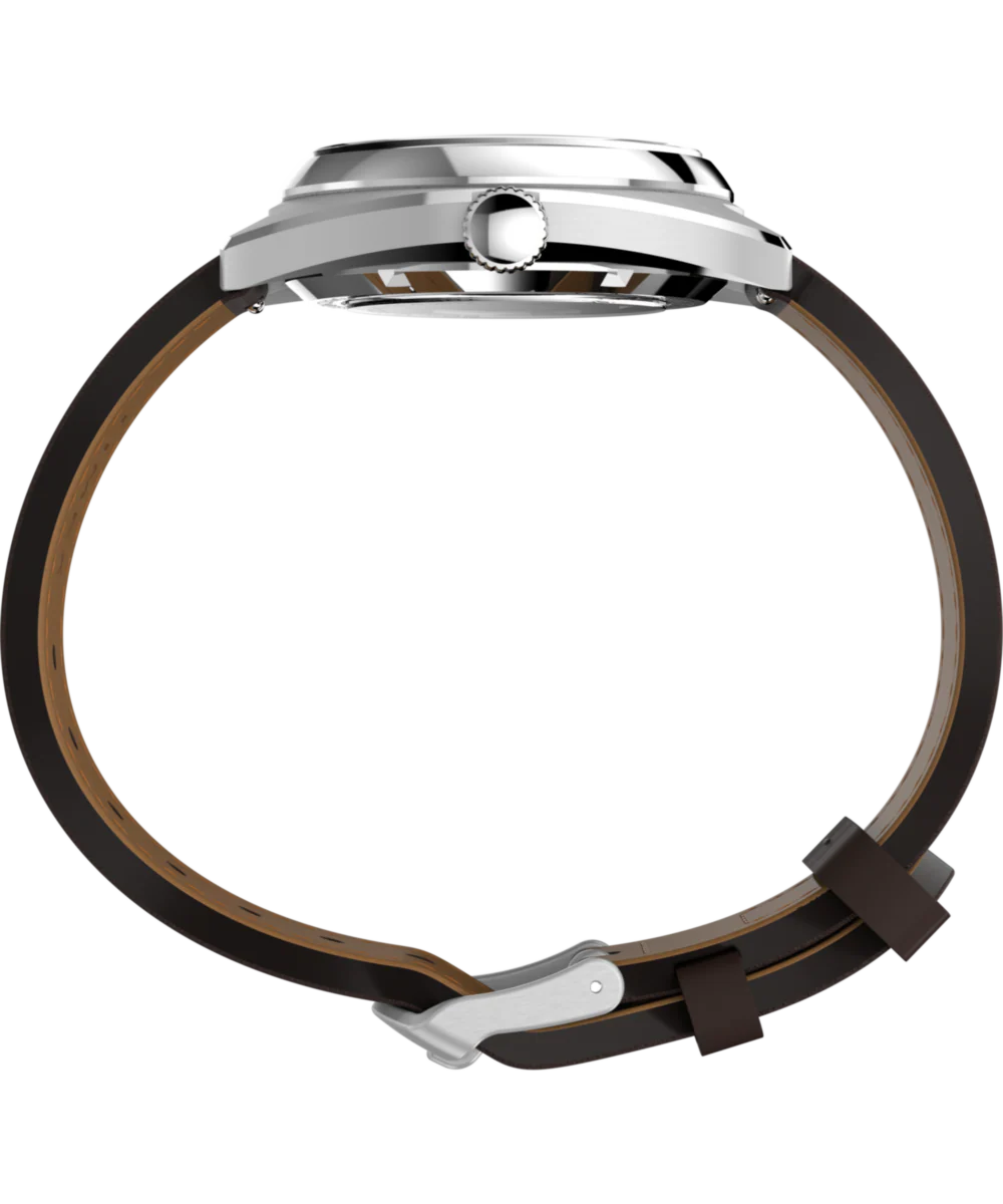 Marlin® Draper Automatic 37mm Leather Strap Watch - Image 3