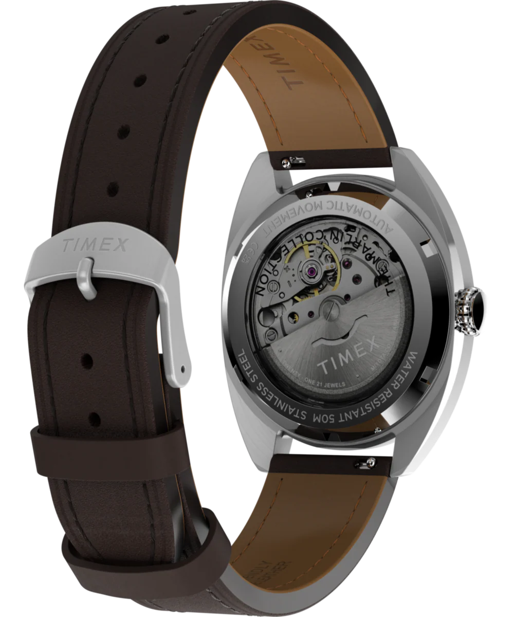 Marlin® Draper Automatic 37mm Leather Strap Watch - Image 6