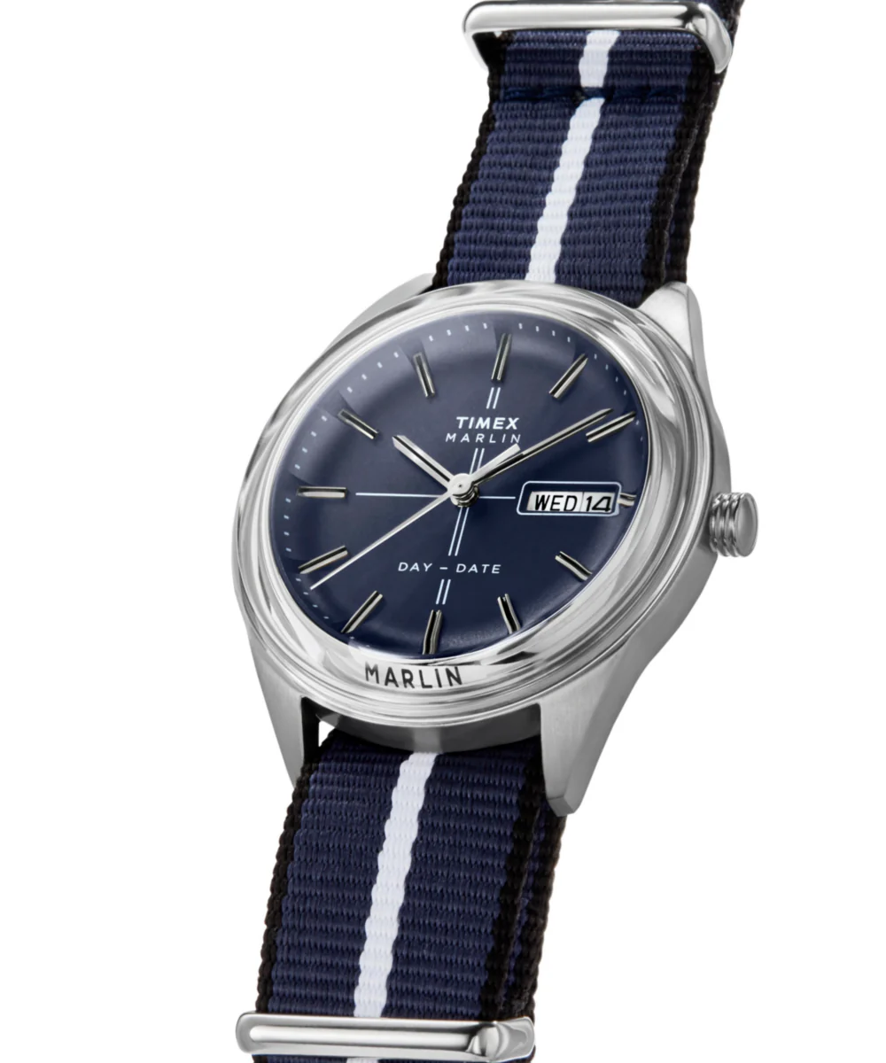 Marlin® Jet Quartz 38mm Fabric Strap Watch - Image 6