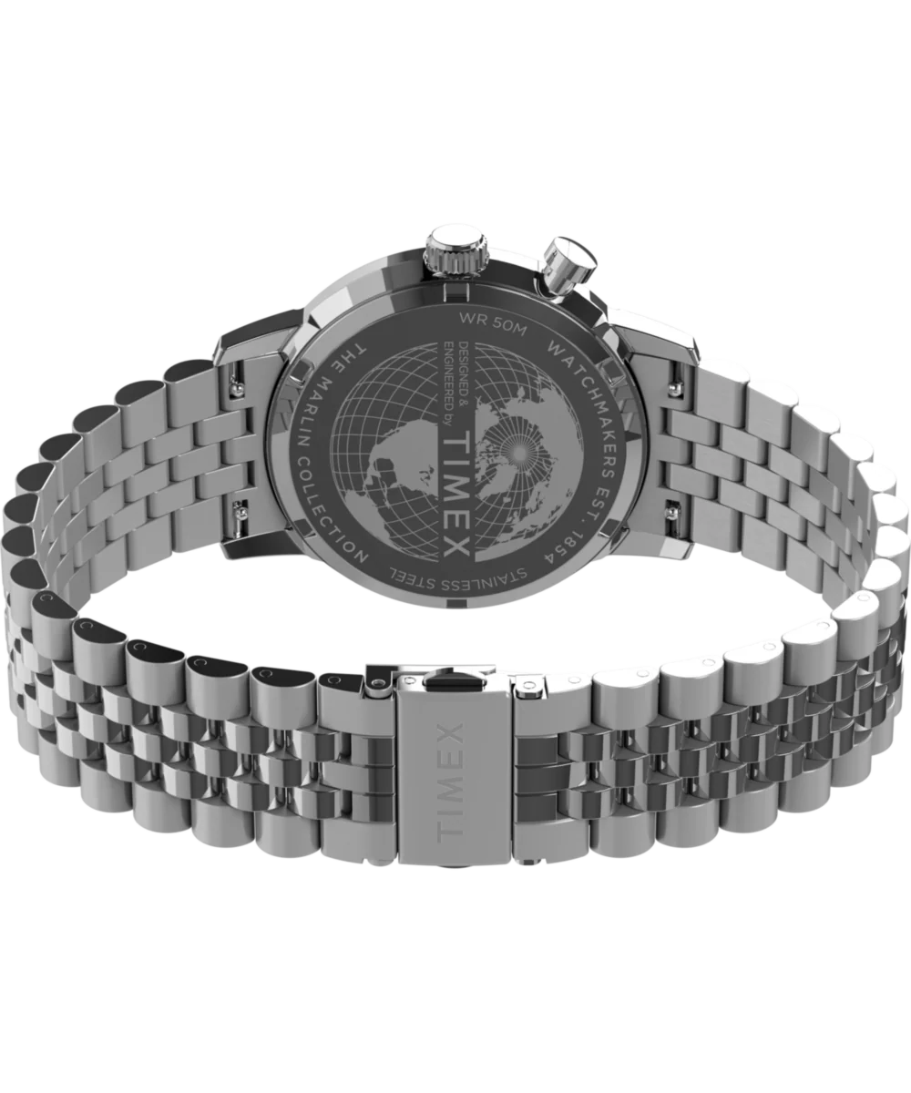 Marlin® Moon Phase Multifunction 40mm Stainless Steel Bracelet Watch - Image 5