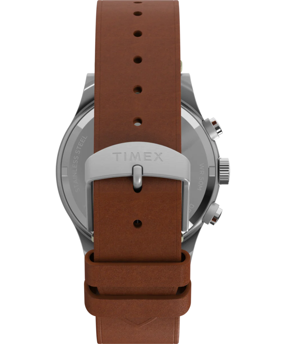 MK1 Chronograph 40mm Leather Strap Watch - Image 4