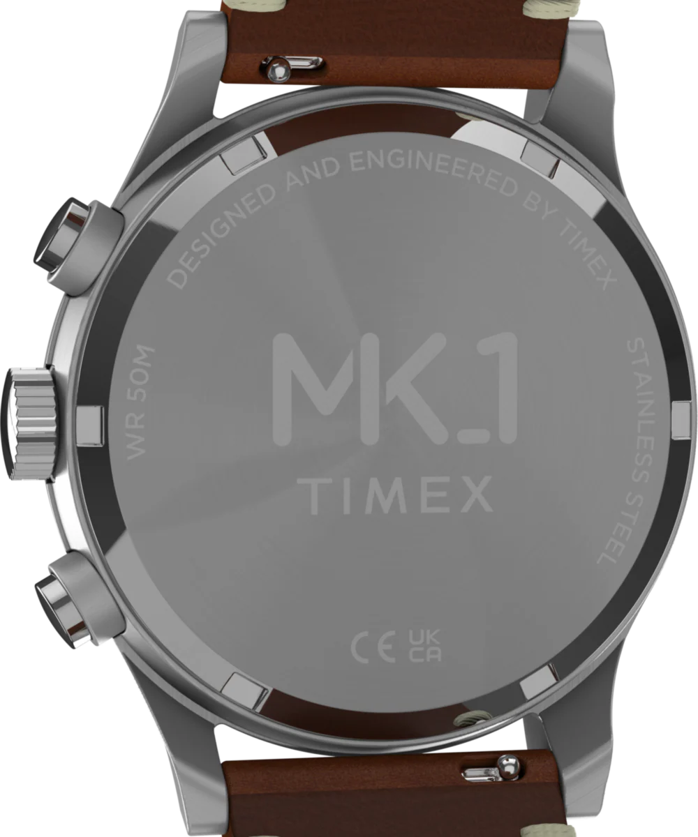 MK1 Chronograph 40mm Leather Strap Watch - Image 5
