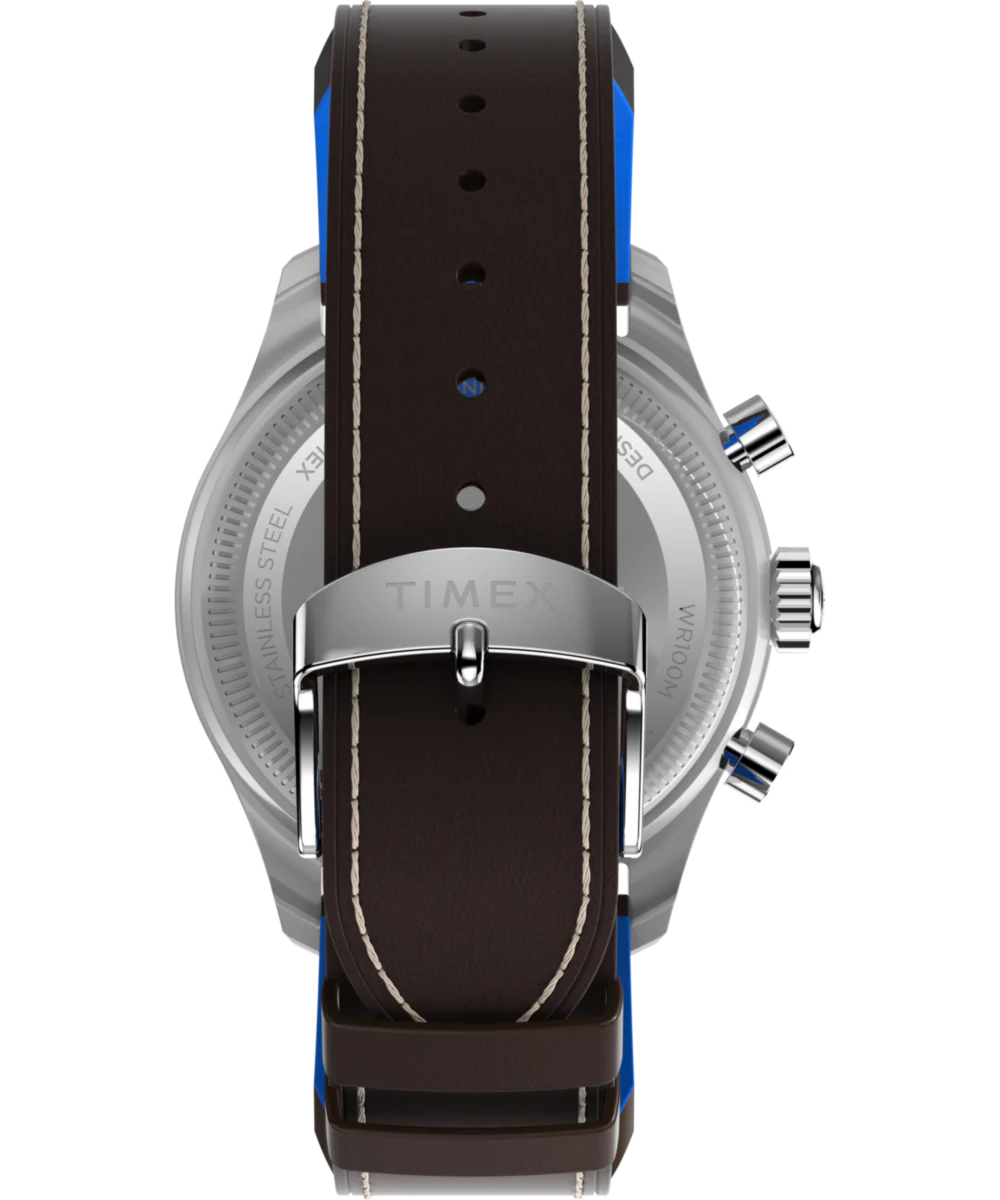 Pan Am® x Timex Fly-Back Chronograph 43mm Leather Strap Watch  - Image 3