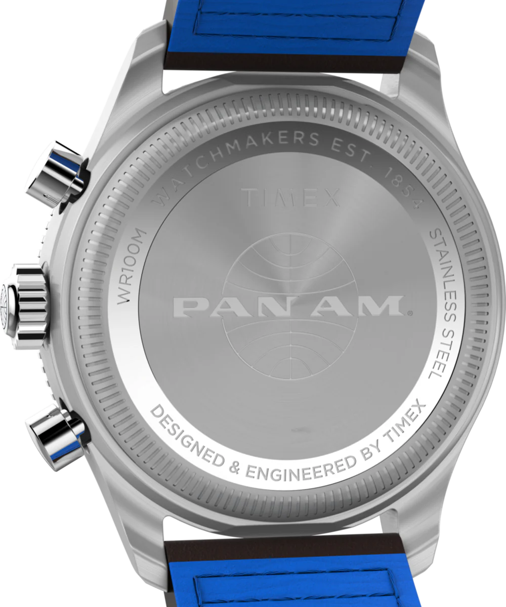Pan Am® x Timex Fly-Back Chronograph 43mm Leather Strap Watch  - Image 4