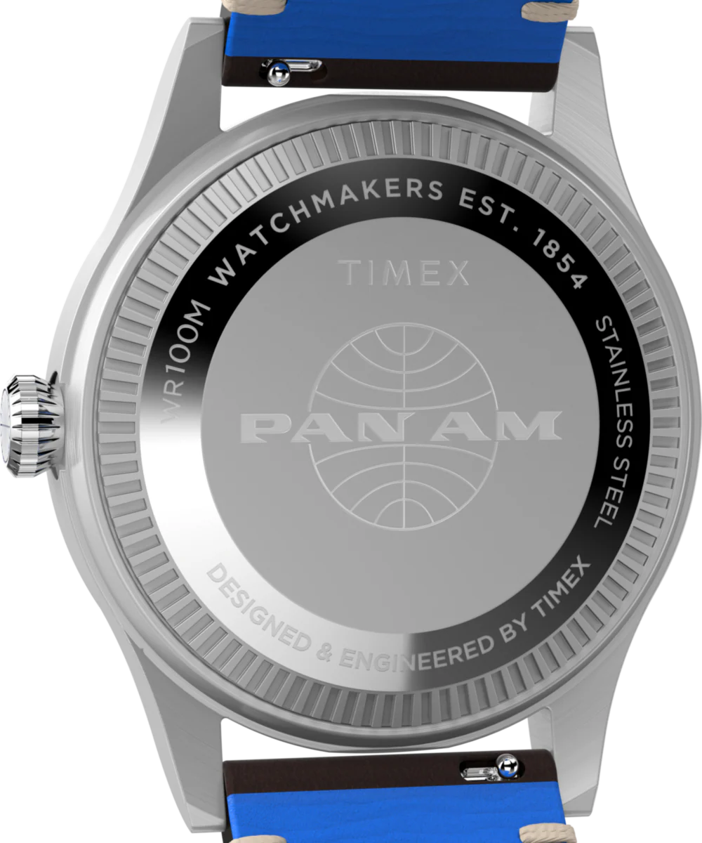 Pan Am® x Timex Waterbury GMT 39mm Leather Strap Watch - Image 4