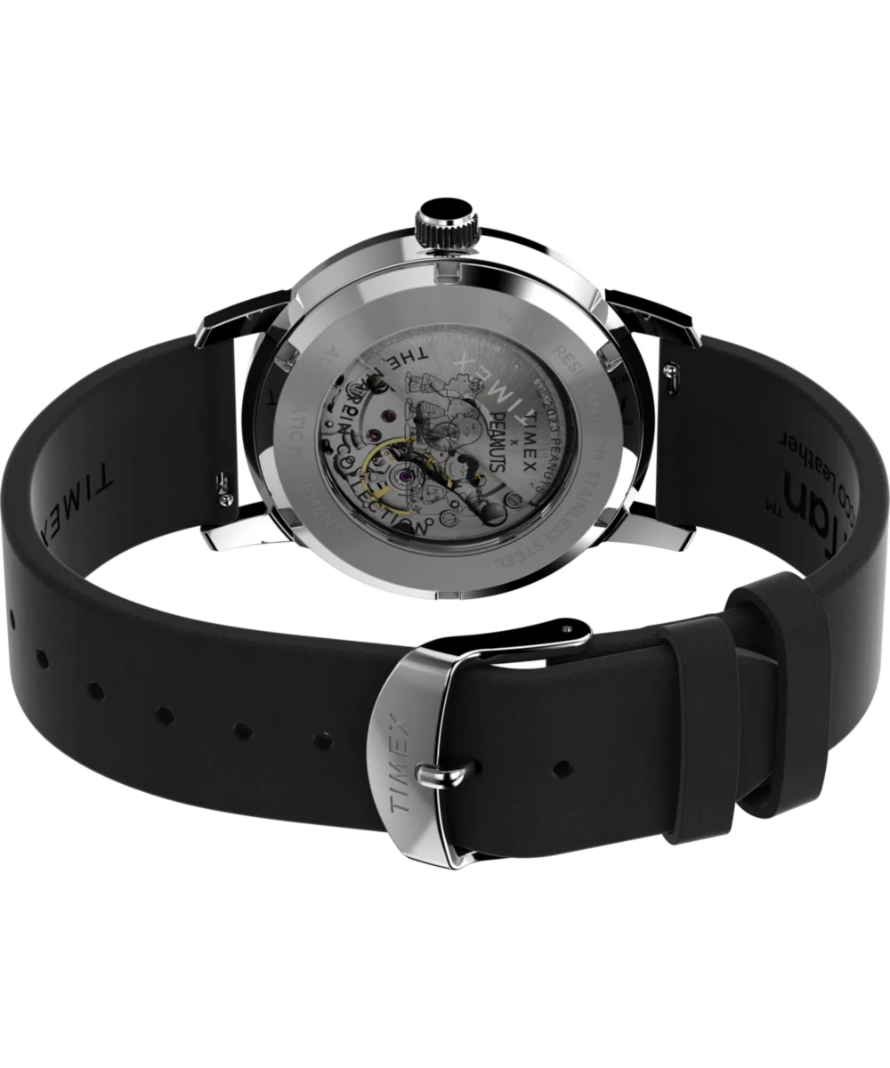 Peanuts® x Timex Marlin® Automatic Snoopy Flying Ace 40mm Leather Strap Watch - Image 5