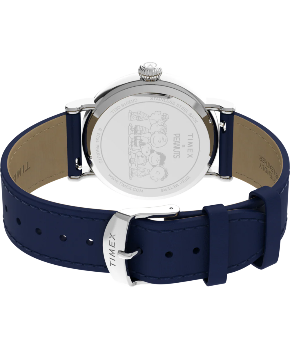 Peanuts® x Timex Standard Pumpkin Patch 40mm Leather Strap Watch   - Image 5
