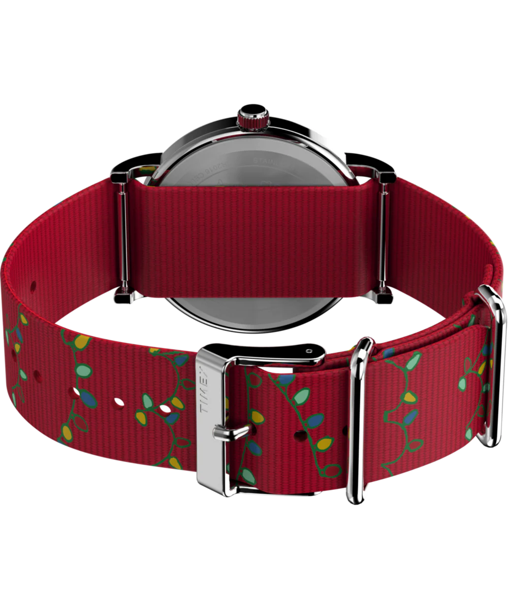 Peanuts® x Timex Weekender Holiday 38mm Fabric Strap Watch - Image 5