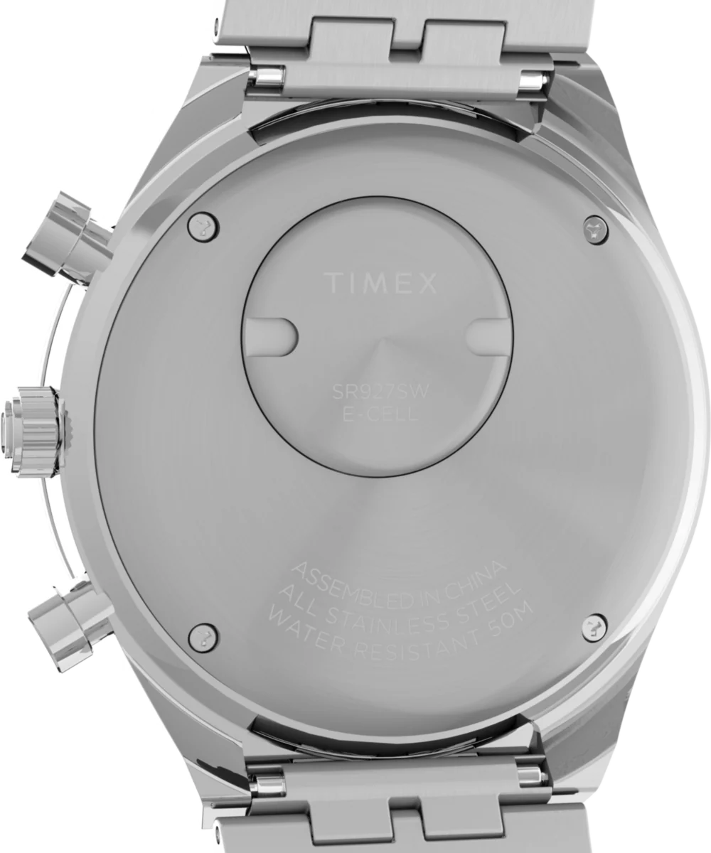Q Timex Chronograph 40mm Stainless Steel Bracelet Watch - Image 4