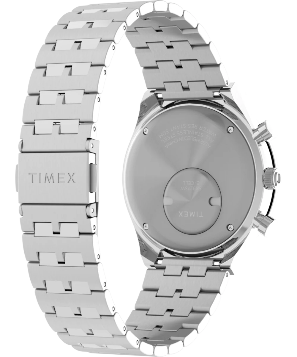 Q Timex Chronograph 40mm Stainless Steel Bracelet Watch - Image 5