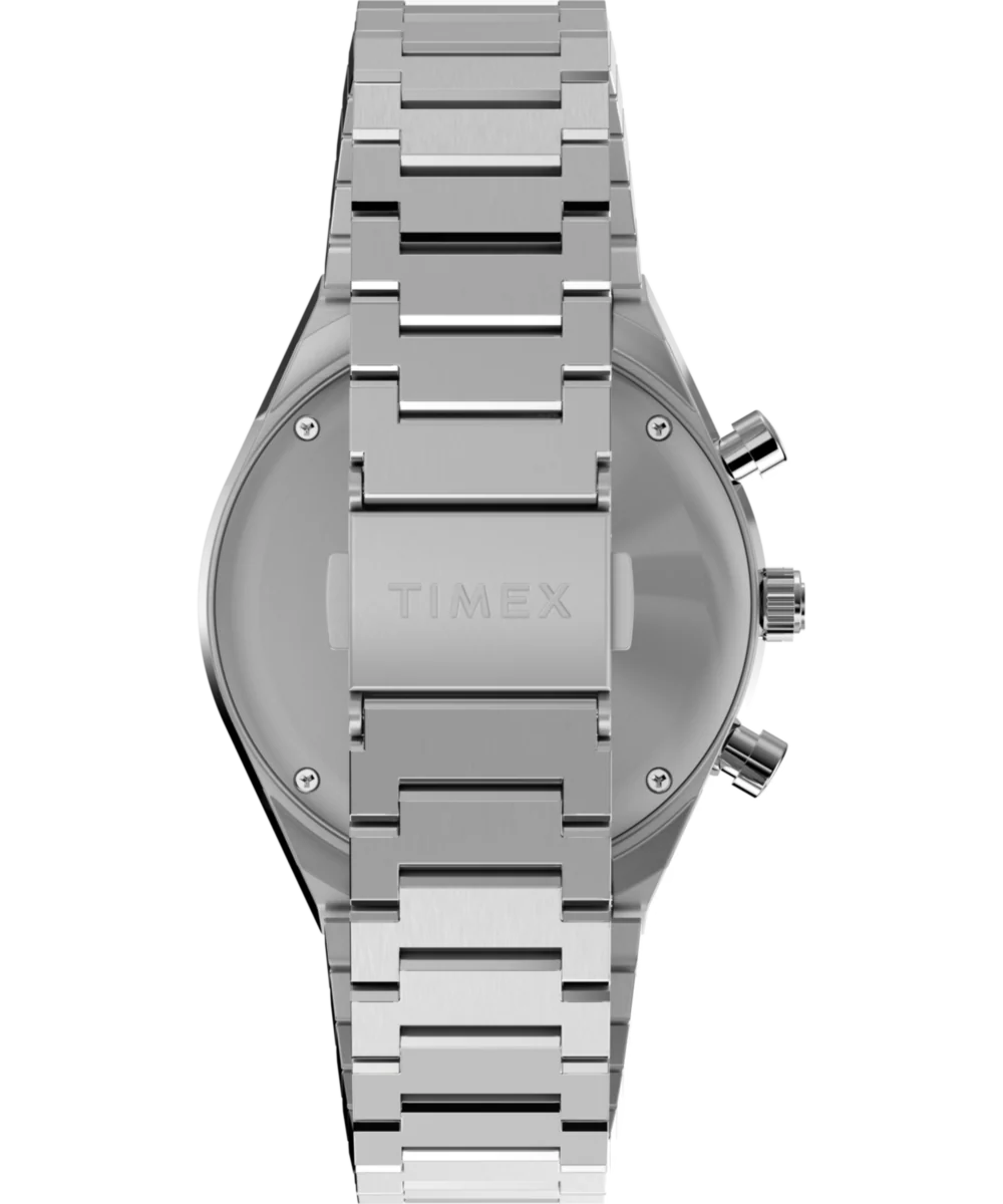 Q Timex Chronograph 40mm Stainless Steel Bracelet Watch - Image 3