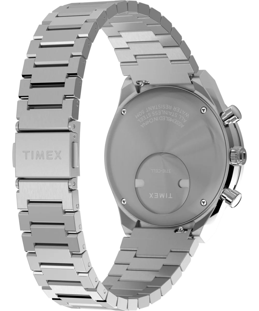 Q Timex Chronograph 40mm Stainless Steel Bracelet Watch - Image 5
