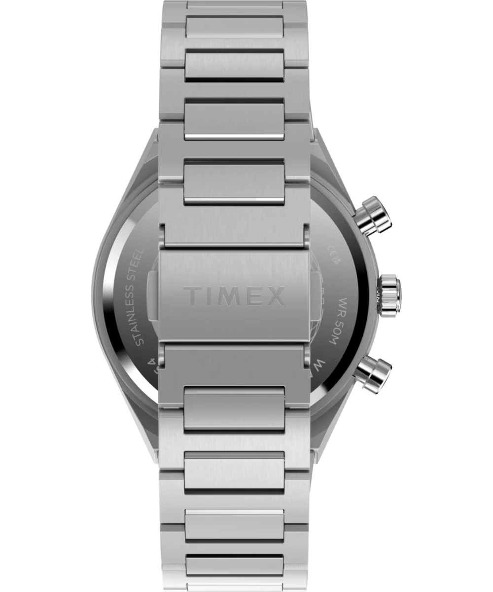 Q Timex Continental Chronograph 40mm Stainless Steel Bracelet Watch - Image 3