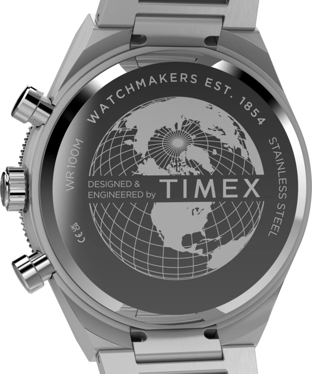 Q Timex Continental Chronograph 40mm Stainless Steel Bracelet Watch - Image 4