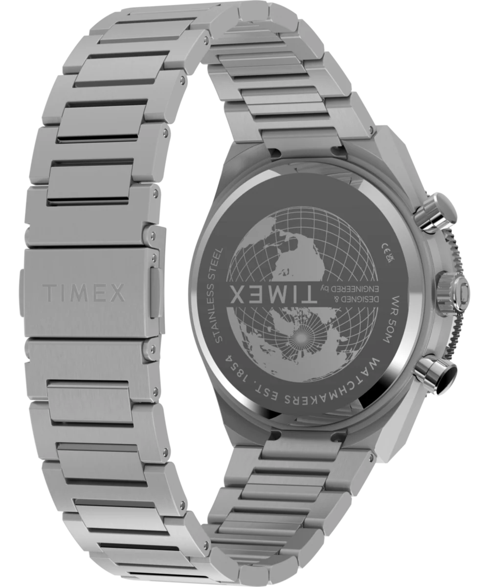 Q Timex Continental Chronograph 40mm Stainless Steel Bracelet Watch - Image 5