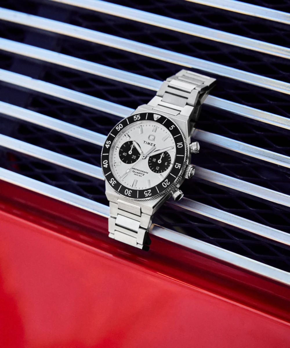 Q Timex Continental Chronograph 40mm Stainless Steel Bracelet Watch - Image 6