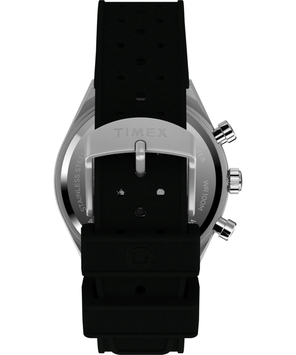 Q Timex Continental Chronograph 40mm Synthetic Rubber Strap Watch - Image 4