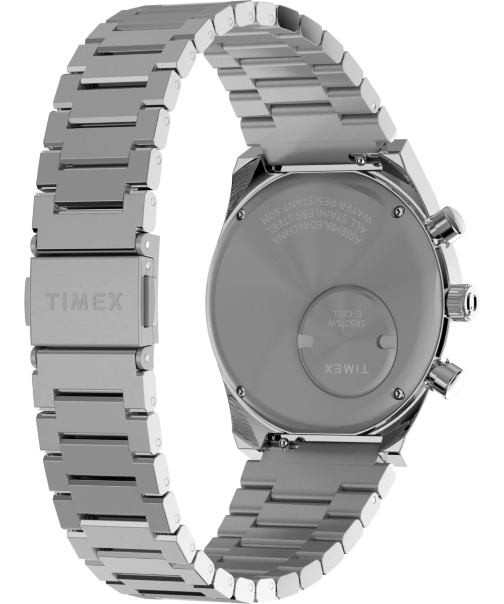 Q Timex Falcon Eye Chronograph 40mm Stainless Steel Bracelet Watch - Image 5