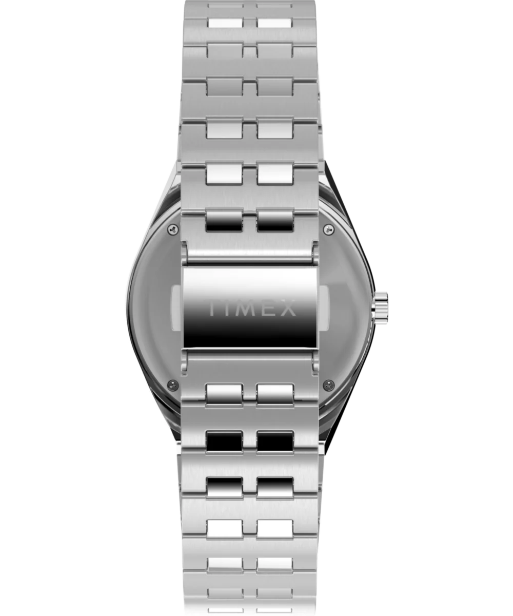 Q Timex GMT 38mm Stainless Steel Bracelet Watch - Image 3