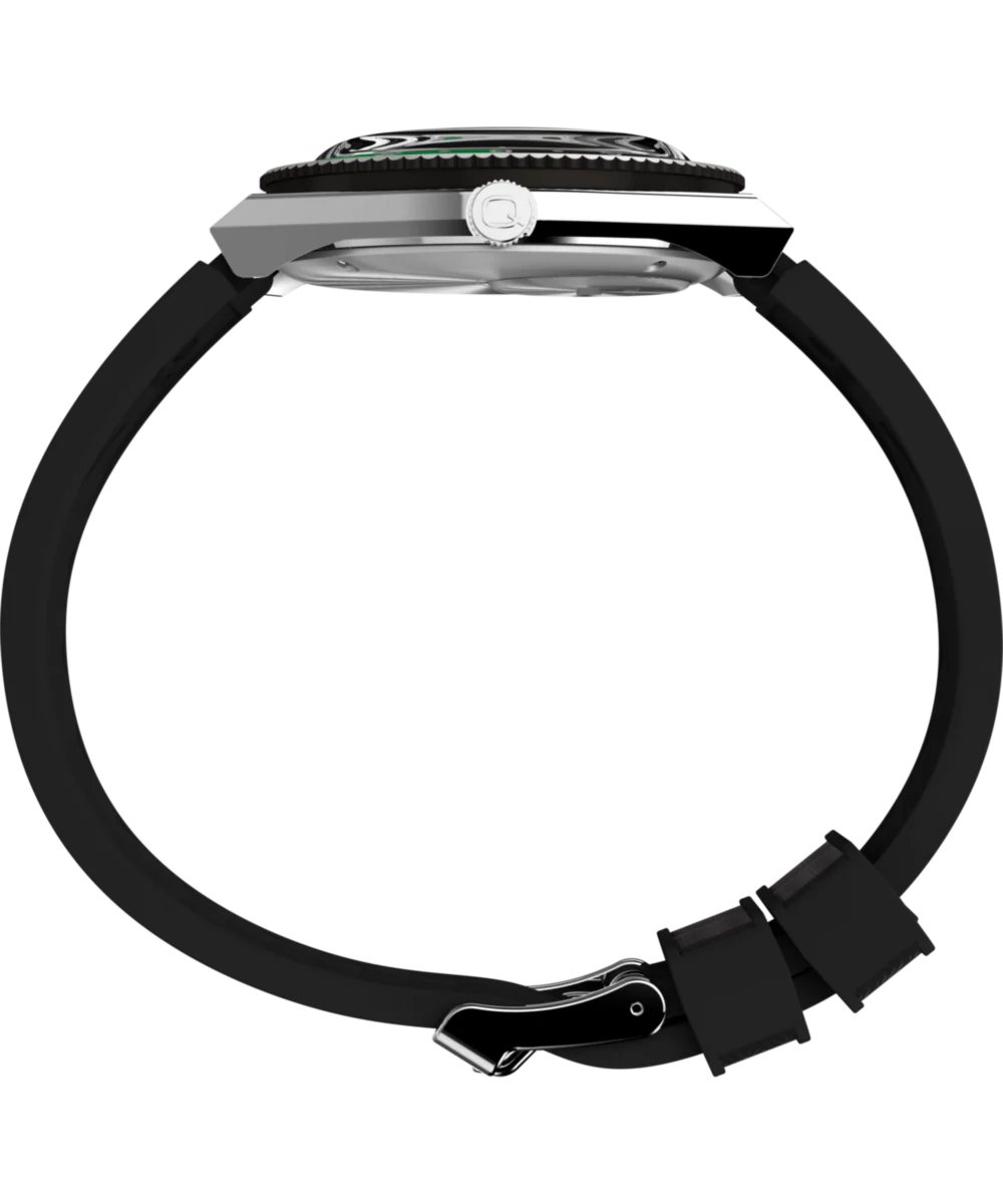 Q Timex® GMT 38mm Synthetic Rubber Strap Watch - Image 3