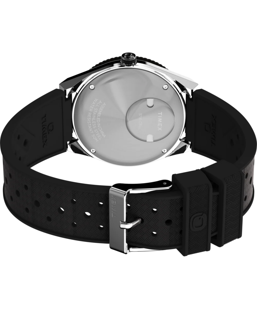 Q Timex® GMT 38mm Synthetic Rubber Strap Watch - Image 6