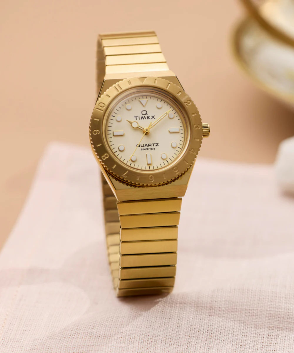 Q Timex® Mini 30mm Stainless Steel Expansion Band Watch - Image 7