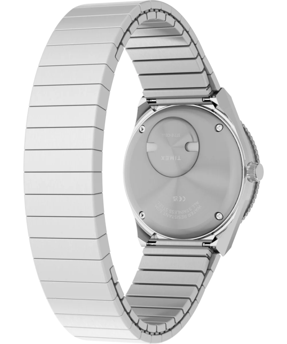 Q Timex® Mini 30mm Stainless Steel Expansion Band Watch - Image 6