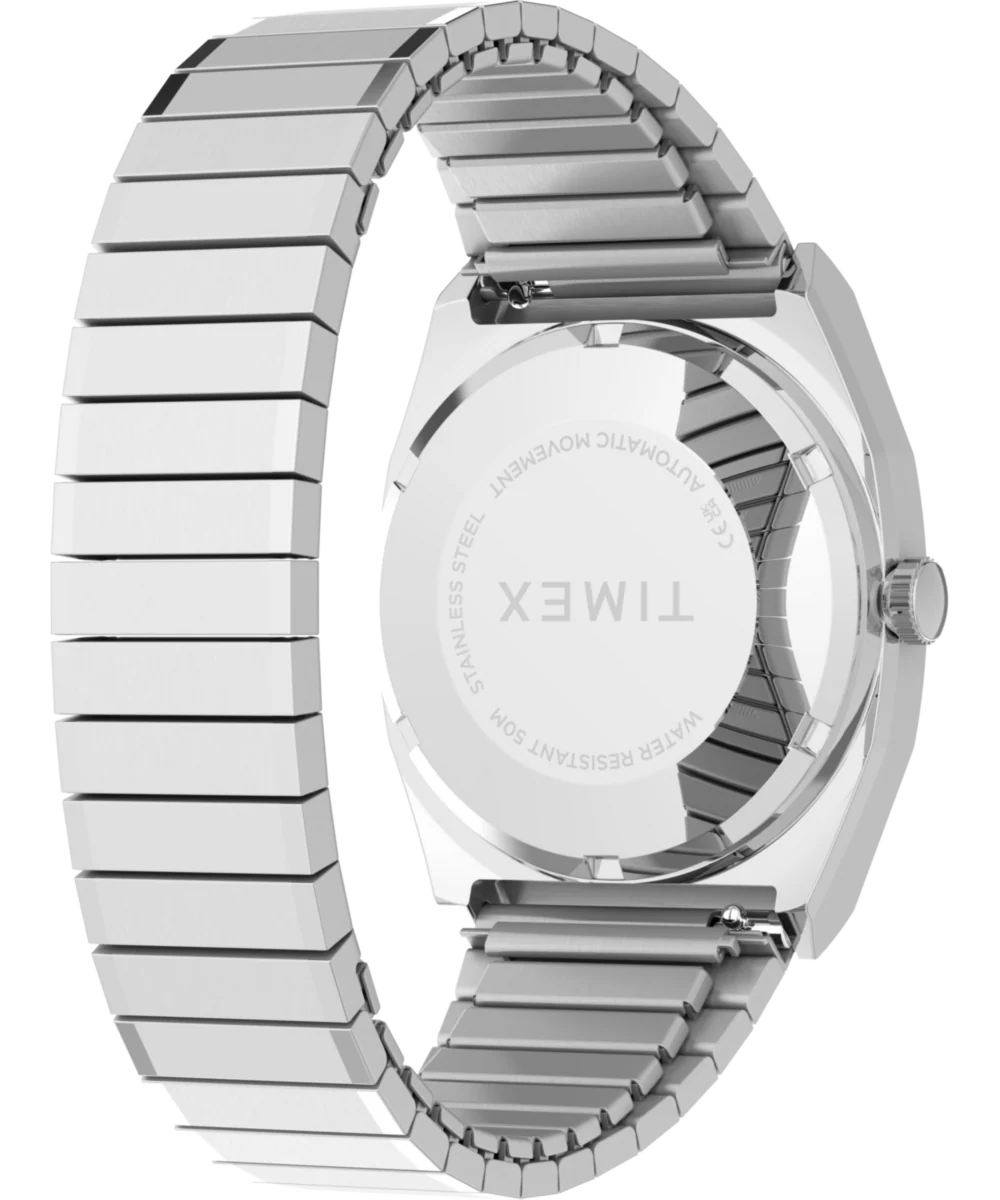 Timex® Automatic 1983 E Line 34mm Stainless Steel Expansion Band Watch - Image 6