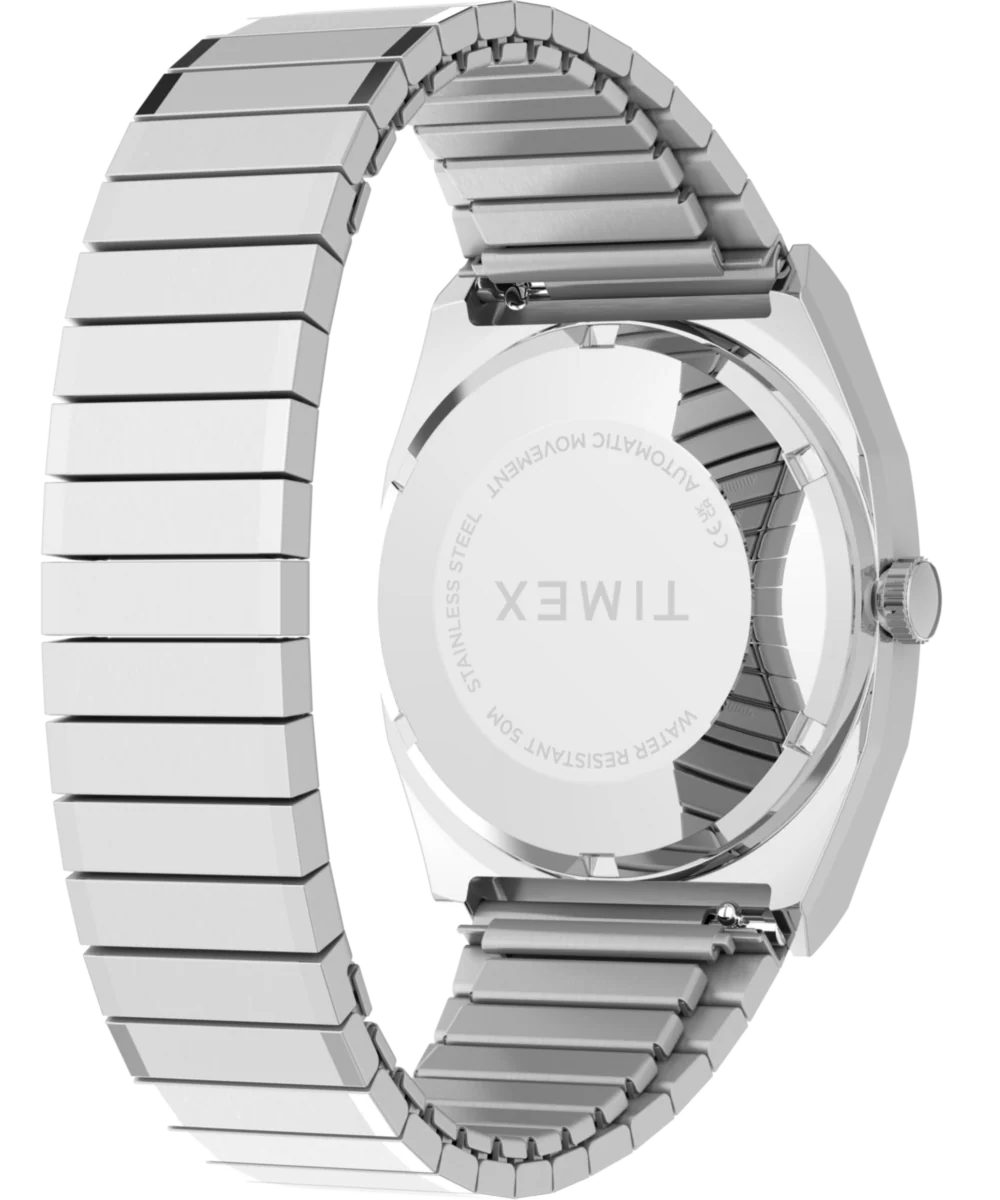 Timex® Automatic 1983 E Line 34mm Stainless Steel Expansion Band Watch - Image 6