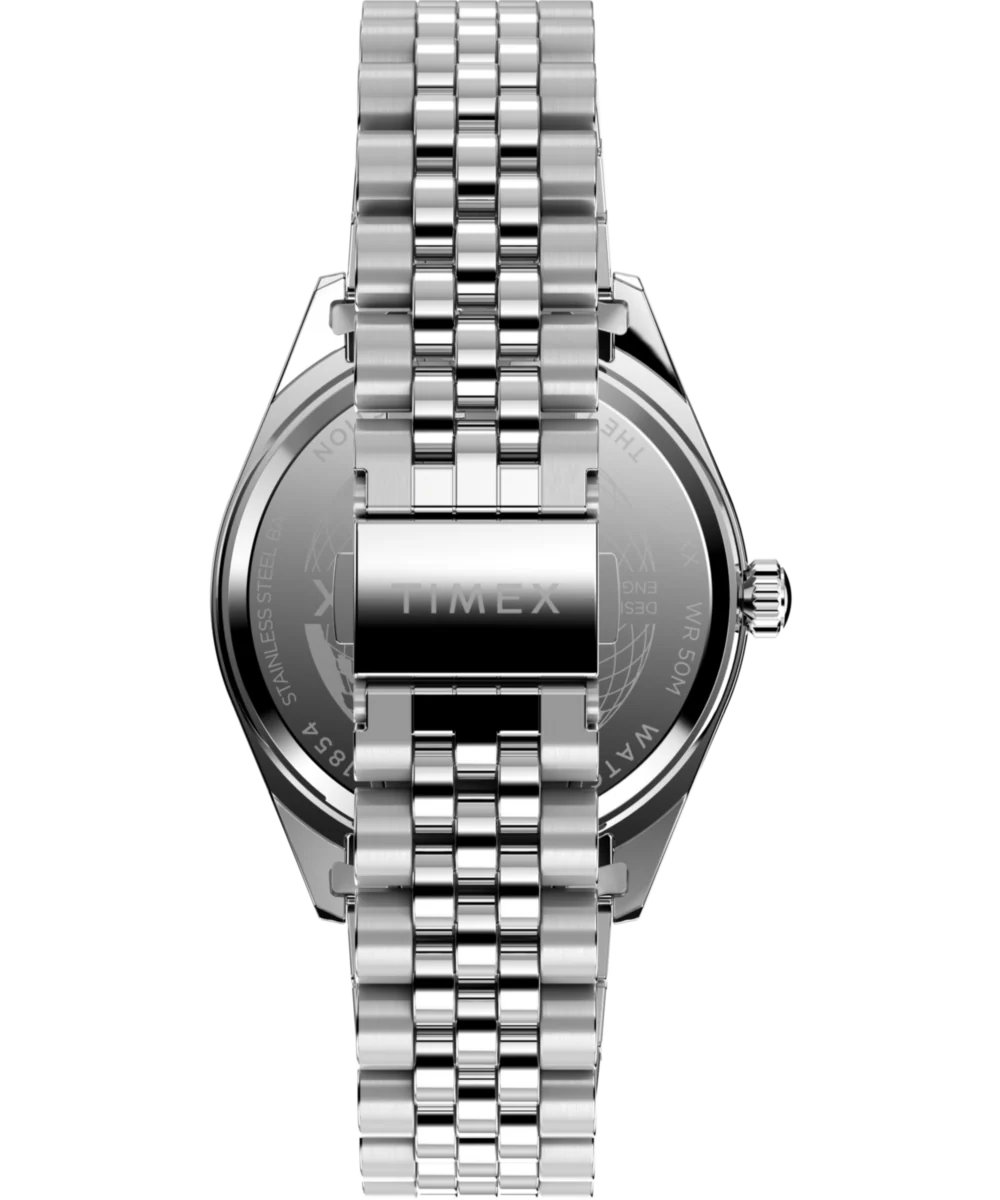 Timex Legacy Day and Date 41mm Stainless Steel Bracelet Watch - Image 3