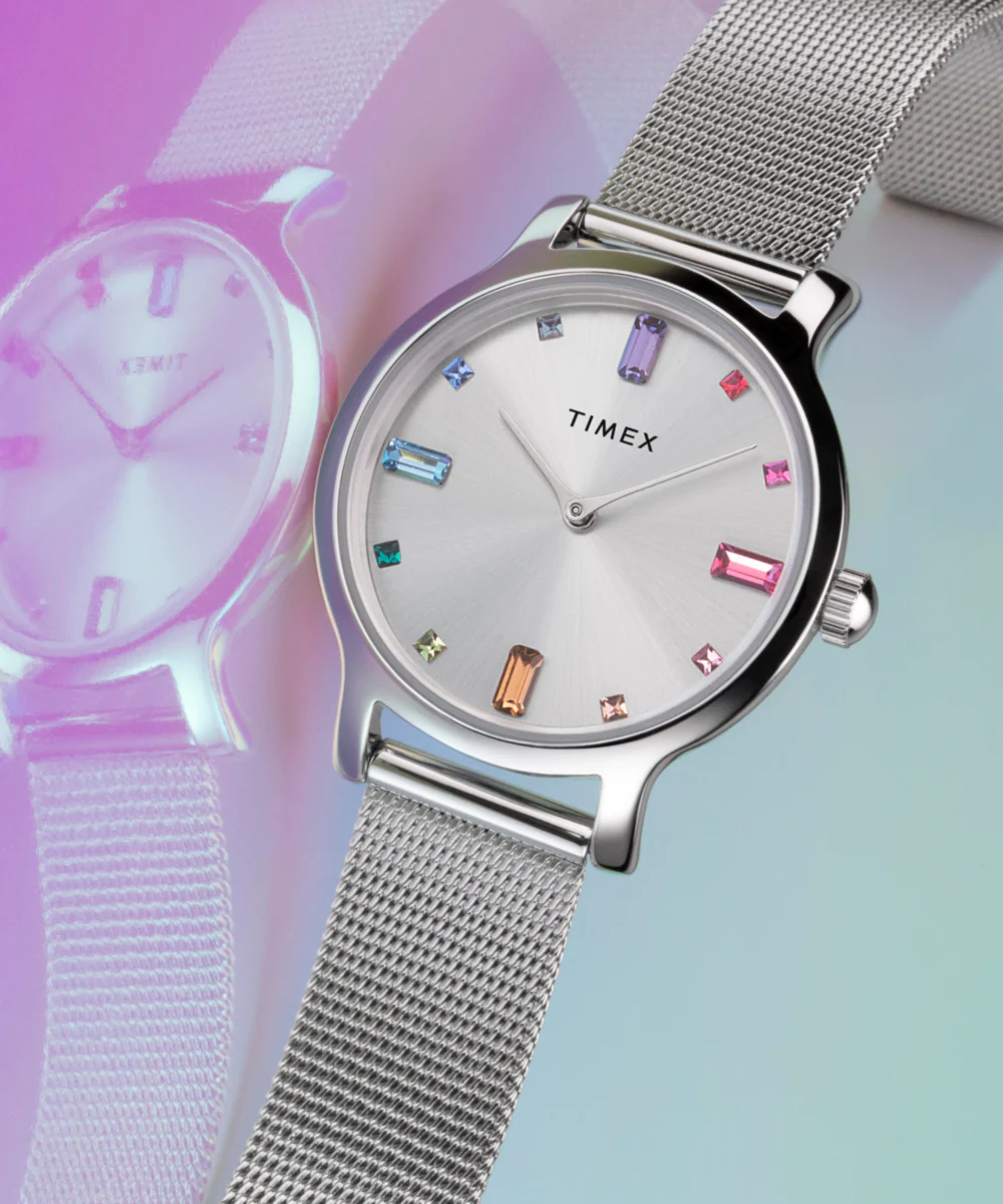 Transcend™ 31mm Stainless Steel Mesh Band Watch - Image 6