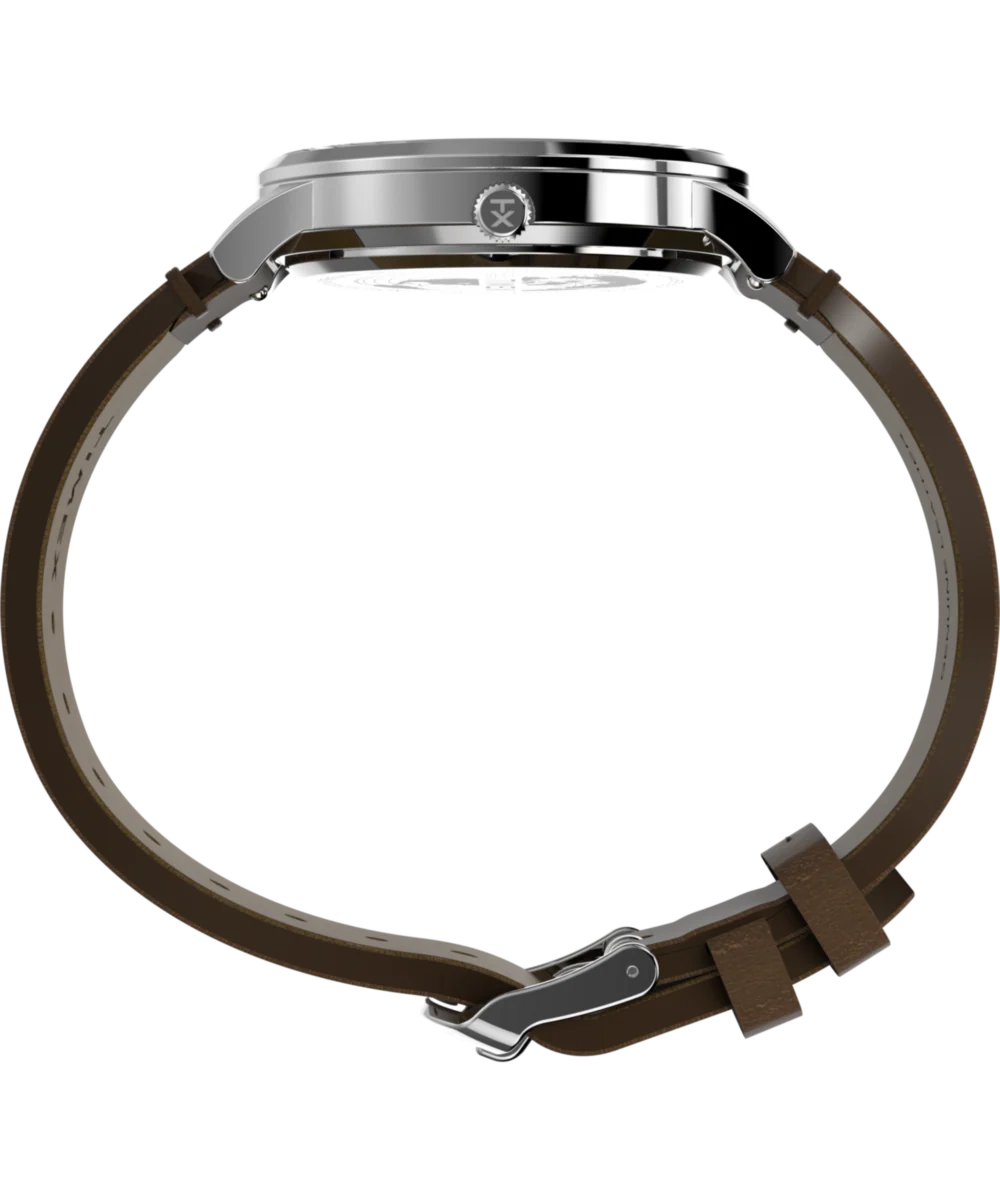 Waterbury Classic 40mm Leather Strap Watch - Image 3