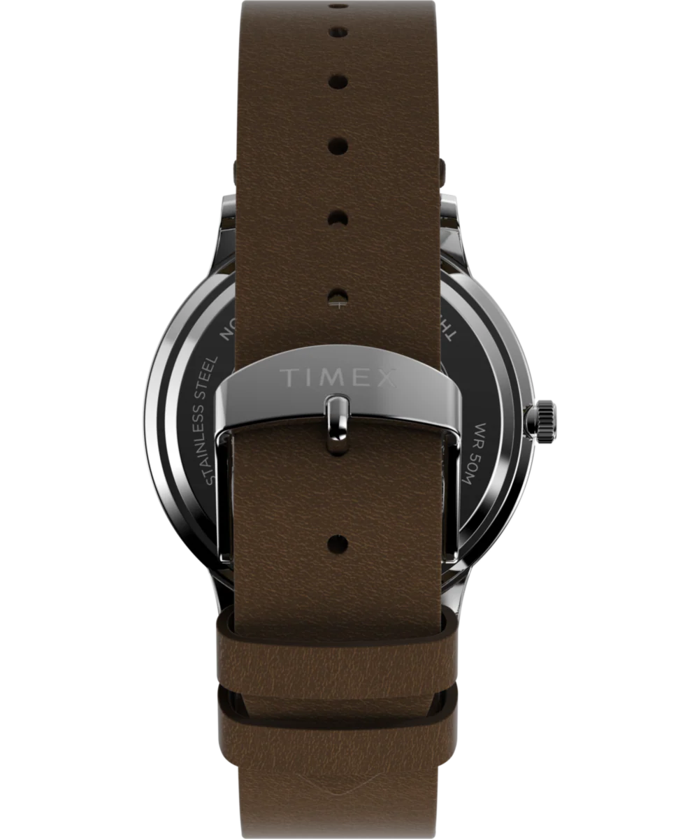 Waterbury Classic 40mm Leather Strap Watch - Image 4