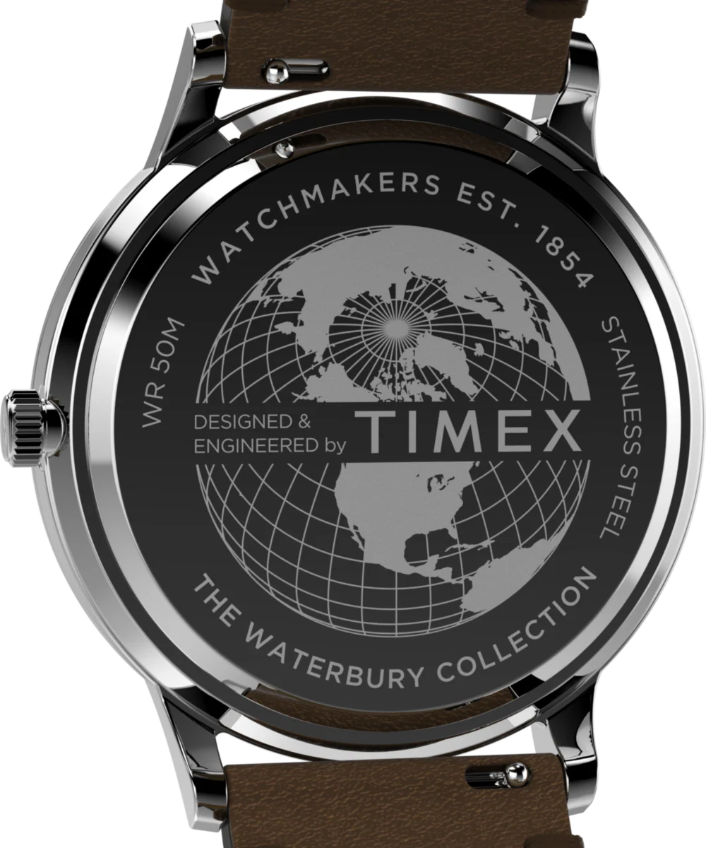 Waterbury Classic 40mm Leather Strap Watch - Image 5