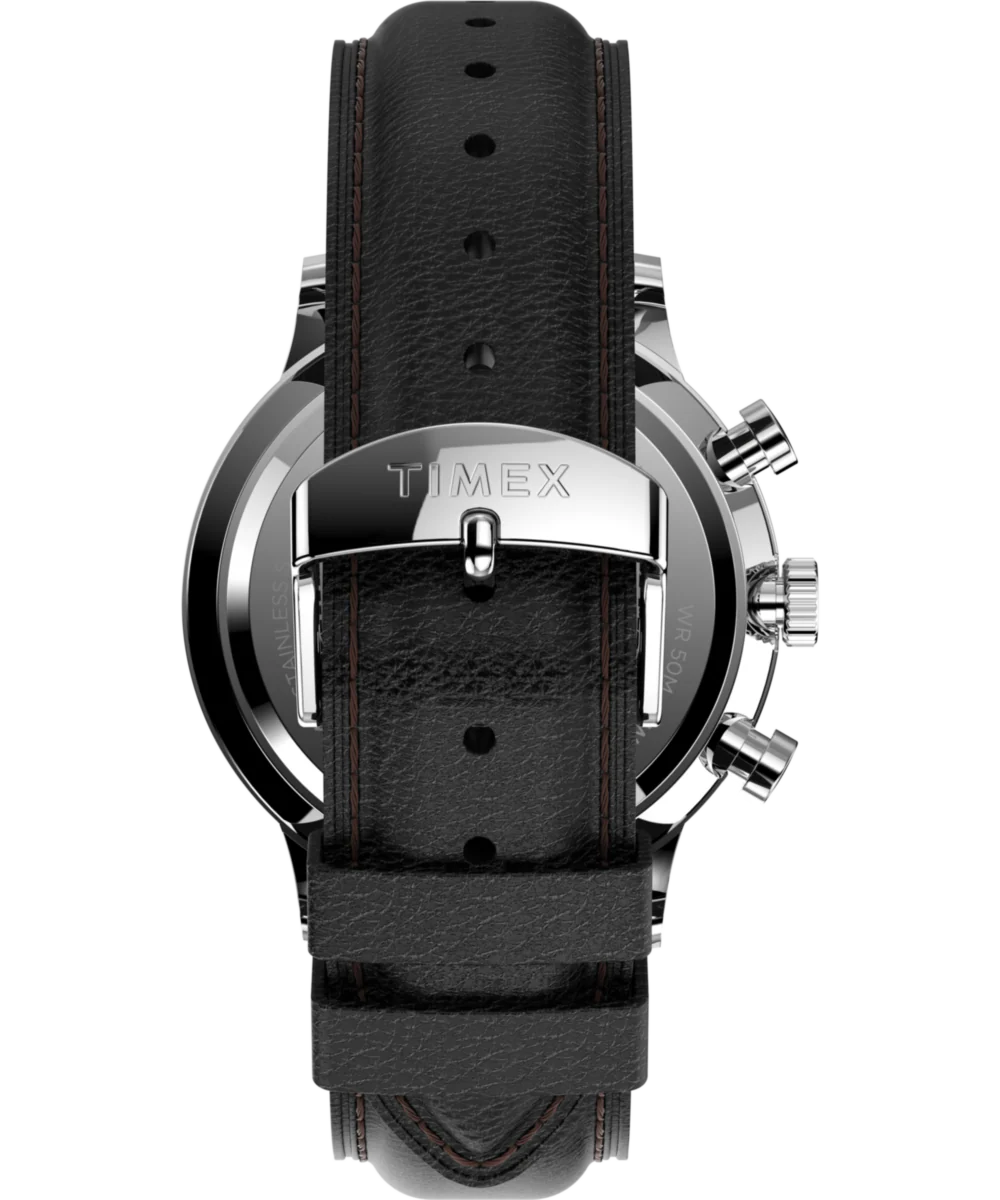 Waterbury Classic Chronograph 40mm Leather Strap Watch - Image 3